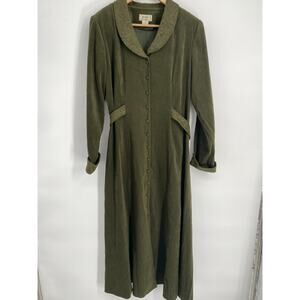 D.W. Studio David Warren NY Green Long Velveteen Dress Witchicore Goth Vampire